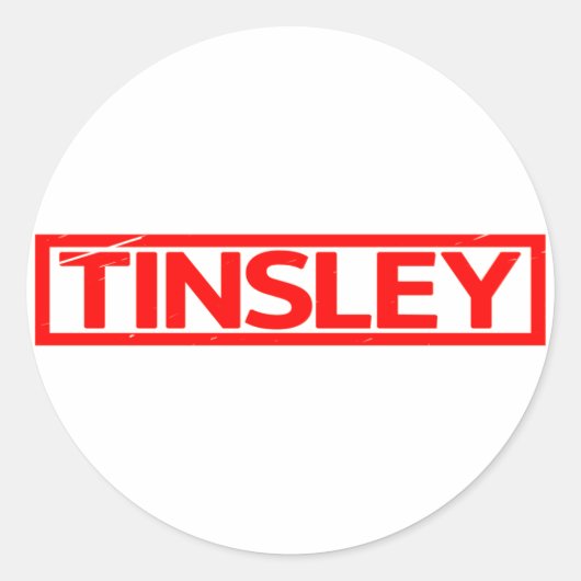 Tinsley Stamp Ronde Sticker (Voorkant)