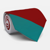 tint blauwgroen bordeauxrood grijs gestreept stropdas (Opgerold)