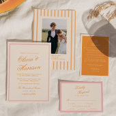 Tint roze oranje esthetisch tafelnummer bij zonson
