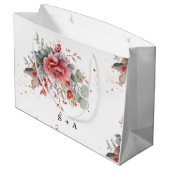 Tint Roze Roze Perzik Stofblauw Trouwfeest Groot Cadeauzakje (Achterkant Gekanteld)