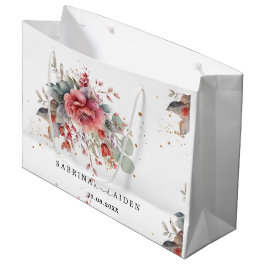 Tint Roze Roze Stof Blauw Trouwfeest Groot Cadeauzakje