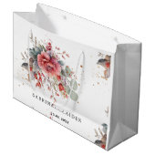 Tint Roze Roze Stof Blauw Trouwjurk Groot Cadeauzakje (Voorkant Gekanteld)