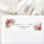 Tint van blush roze perzik | Dusty Blue Wedding Etiket (Insitu)