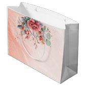 Tint van blush roze perzik stoffig blauw Vrijgezel Groot Cadeauzakje (Achterkant Gekanteld)