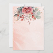 Tint van blush roze perzik stoffig blauw Vrijgezel Kaart (Achterkant)