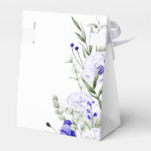 Tint van Royal Blue Ivory Floral Wedding Bedankdoosjes (Achterkant)