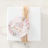 Tint van vroeger Bloemige theepartij Baby bruidsaa Bedankjes Labels (In situ)