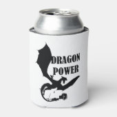 Tinta derramada forma Dragon en negro 2 Blikjeskoeler (Blikje Voorkant)