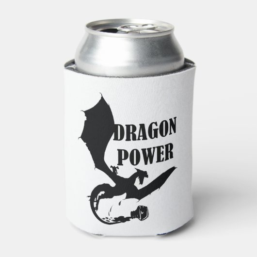 Tinta derramada forma Dragon en negro 2 Blikjeskoeler (Blikje Voorkant)