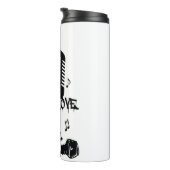 Tinta derramada forma Microfono en Negro Thermosbeker (Geroteerd rechts)