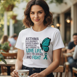Tintaalvlinder Astma Bewustzijn Tri-Blend Shirt