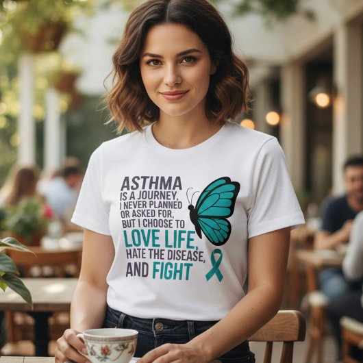 Tintaalvlinder Astma Bewustzijn Tri-Blend Shirt