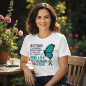 Tintaalvlinder Astma Bewustzijn Tri-Blend Shirt