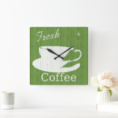 Tintable Rustic Coffee Clock Vierkante Klok (Huis)