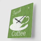 Tintable Rustic Coffee Clock Vierkante Klok (Hoek)