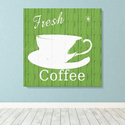 Tintable Weathered Wood Coffee Canvas Afdruk (Insitu (Houten vloer))