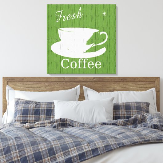 Tintable Weathered Wood Coffee Canvas Afdruk (Insitu (Slaapkamer))