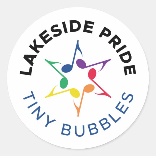 Tinte Bubbel Cirkelstickers Ronde Sticker (Voorkant)