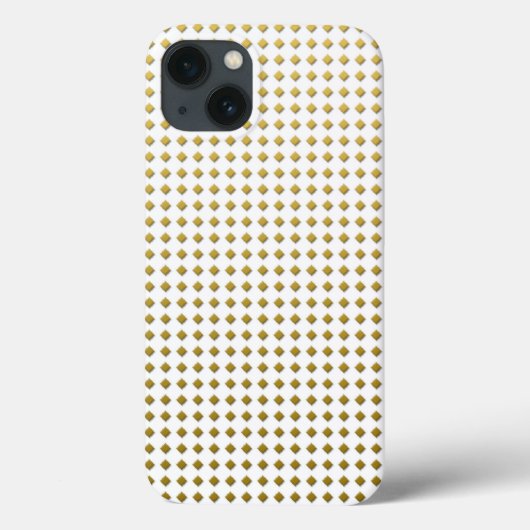 Tinte Diamantvormen Goudgeel Wit Patroon Case-Mate iPhone Case (Achterkant)