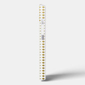 Tinte Diamantvormen Goudgeel Wit Patroon Case-Mate iPhone Case (Achterkant / Links)