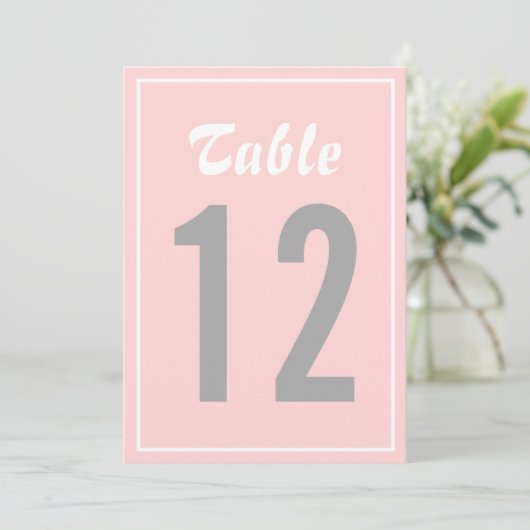 Tinte & Grijs Nautilus Tafelnummerkaart II Kaart (Staand voorkant)