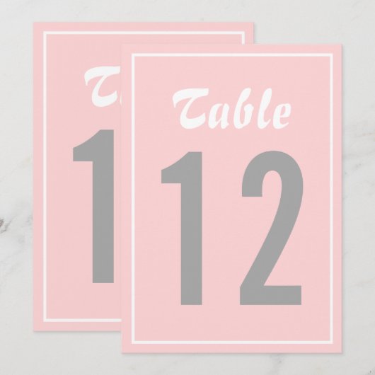 Tinte & Grijs Nautilus Tafelnummerkaart II Kaart (Voorkant / Achterkant)