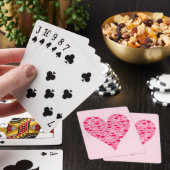 Tinte Hartjes Groot Hart op Roze Roos Speelkaarten (Insitu)