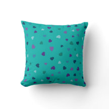 Tinte Hartjes, Paars, Turkoois, Blauw op Turquoise