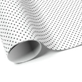 Tinte zwarte polka stippen cadeaupapier (Rol Hoek)