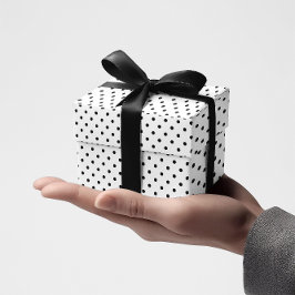 Tinte zwarte polka stippen cadeaupapier