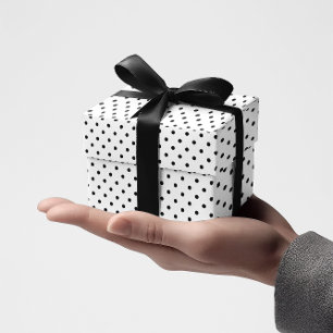 Tinte zwarte polka stippen cadeaupapier