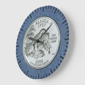 Tinted Alaska State Quarter Design  Grote Klok (Hoek)