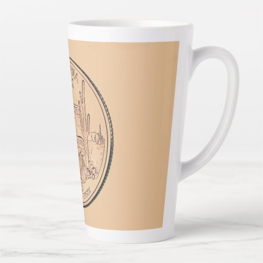 Tinted Arizona State Quarter Design Latte Mok (Rechts)