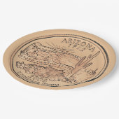 Tinted Arizona State Quarter Design Papieren Bordje (Gekanteld)