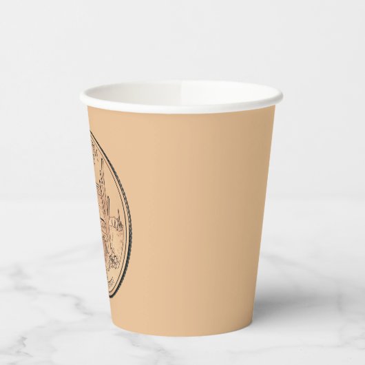 Tinted Arizona State Quarter Design Party Papieren Bekers (Links)