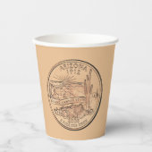 Tinted Arizona State Quarter Design Party Papieren Bekers (Voorkant)