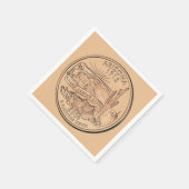 Tinted Arizona State Quarter Design Servet (Hoek)