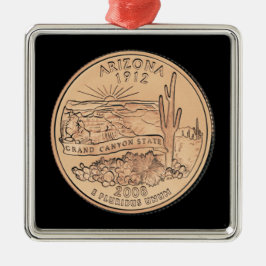 Tinted Arizona State Quarter Metalen Ornament