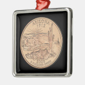 Tinted Arizona State Quarter Metalen Ornament (Links)