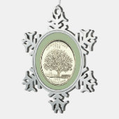 Tinted Connecticut State Quarter Tin Sneeuwvlok Ornament (Rechts)