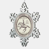 Tinted Delaware State Quarter Tin Sneeuwvlok Ornament (Rechts)