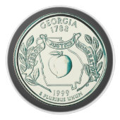 Tinted Georgia State Quarter Design Keramische Knop (Voorkant)