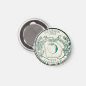 Tinted Georgia State Quarter Design Magneet (Voorkant / Achterkant)