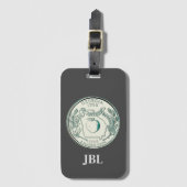 Tinted Georgia State Quarter Design Monogram Bagagelabel (Voorkant (verticaal))