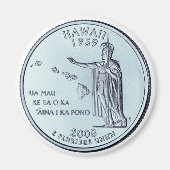 Tinted Hawaii State Quarter Design Magneet (Voorkant)