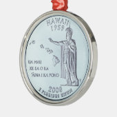 Tinted Hawaii State Quarter Design Metalen Ornament (Links)