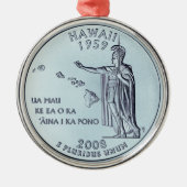 Tinted Hawaii State Quarter Design Metalen Ornament (Voorkant)