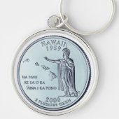 Tinted Hawaii State Quarter Design Sleutelhanger (Voorkant)