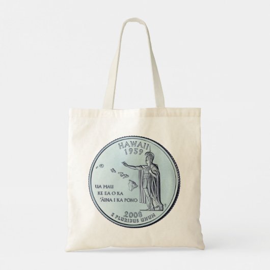 Tinted Hawaii State Quarter Design Tote Bag (Achterkant)