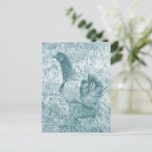 Tinted Hen Briefkaart (Staand voorkant)